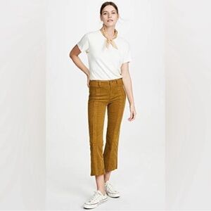 AG Adriano Goldschmied Mustard Cropped Pants - The Paneled Quinn Crop